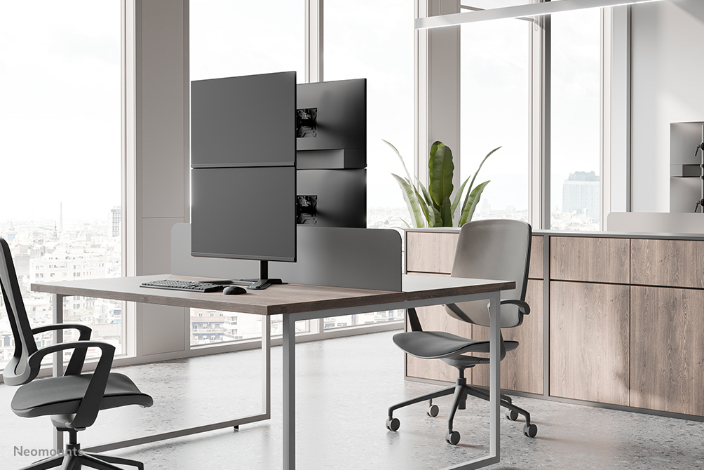 Neomounts DS45-600BL2V Monitorstandaard voor twee schermen 10-32"